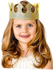 Soft Fabric Birthday Crown for Baby, Lightweight Padded Party Hat for Cake Smash