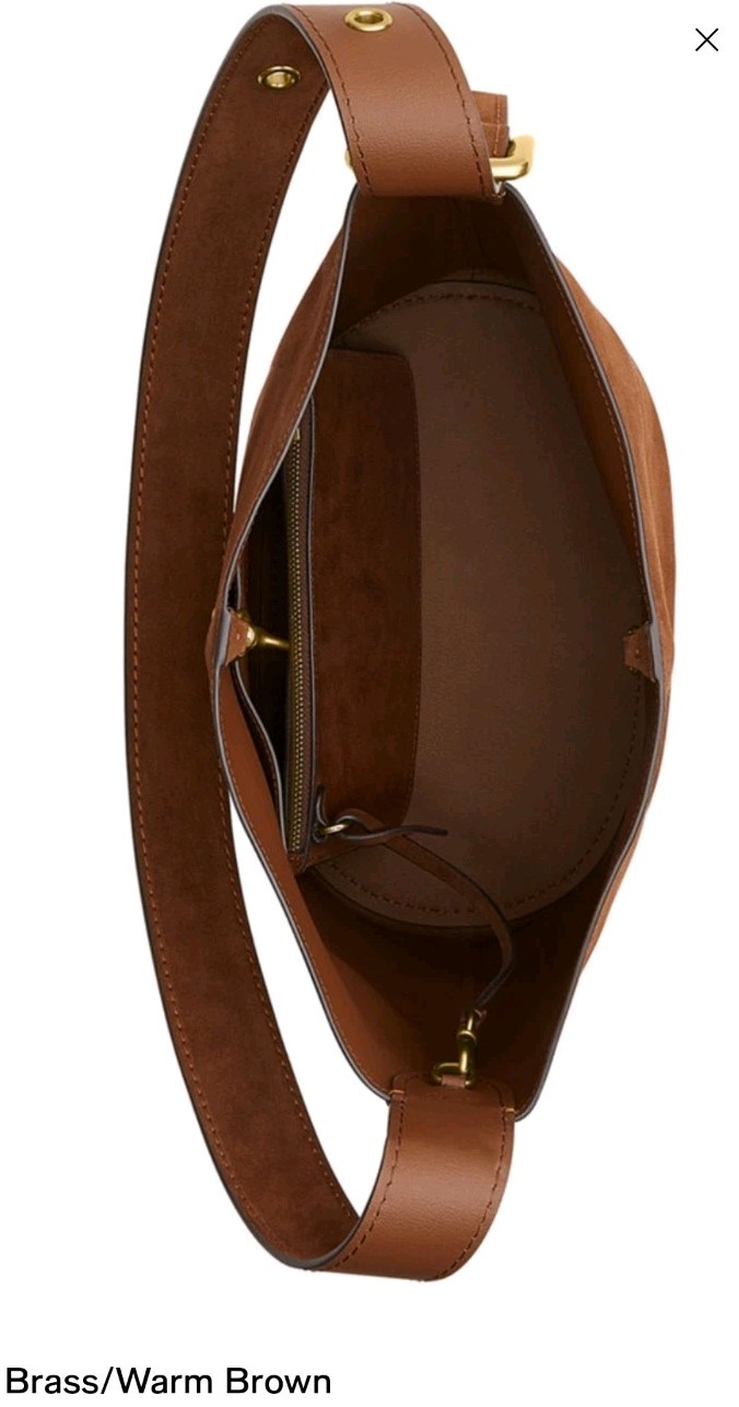 NWT Coach Bleecker Medium Suede Bucket Bag Brass/Warm Brown  In Original Package image 7