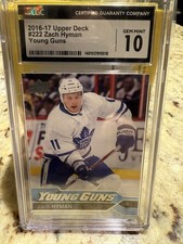 ZACH HYMAN - 2016-17 Upper Deck Young Guns #222 - CGC GEM MT - (Leafs/Oilers)