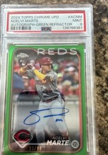 2024 Topps Chrome  - Autographs Noelvi Marte #AC-NM Green Refractor /99 (AU, RC)