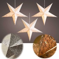Xl 3D Samt Leuchtstern E14 60Cm Beleuchtet Weihnachtsstern Papierstern Faltstern