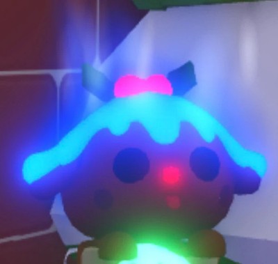 NEON RIDE PUDDING PUP   (Christmas event)   adopts me fast delivery