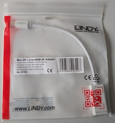 Lindy 41729 - Mini DP 1.2 to HDMI 4K Adapter