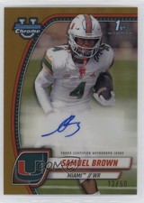 2024 Bowman U Chrome Prospect Gold Refractor 12/50 Samuel Brown Auto 0zj6