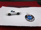 Vintage 60's Hot Wheels Redline Enamel White Ford J-Car W/ Tin Button