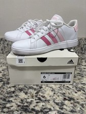 Adidas Grand Court 2.0 K Women  s Shoes Pink  White W/ Box Read Description Sz 6