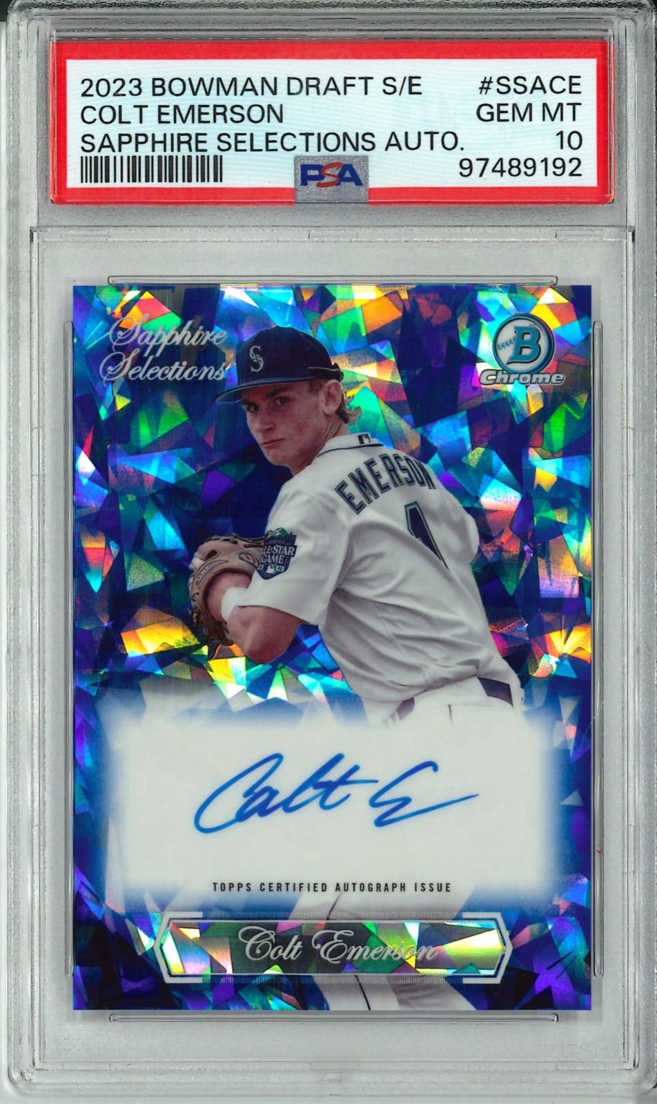 2023 Bowman Draft S/E Colt Emerson Sapphire Selections Auto #SSACE