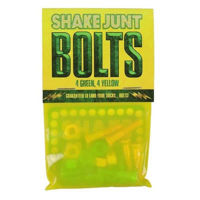SHAKE JUNT HARDWARE 7/8in Allen ALL GREEN/YELLOW SKATEBOARD NEW!!