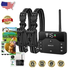 Newest 2-in-1 Wireless Dog Fence System for 2 Dogs, Remote Training Collar, R...