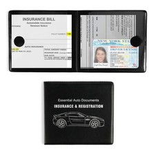 UYYE Car Registration and Insurance Card Holder, Vehicle Glove Box Car Organi...