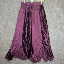 Vtg Purple Asymmetrical Velvet Whimsigoth Renaissance Dark Fairy Skirt One Sz