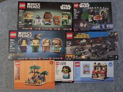 Lego Star Wars, Brick Heads, Bat Man, GWP LOT of 7 Sets Brand New Sealed in Box