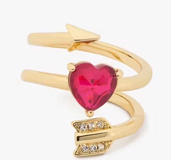 Anillo Kate Spade Lovestruck Corazón y Flecha Talla 6 O 7 Nuevo Foto 2 de 4