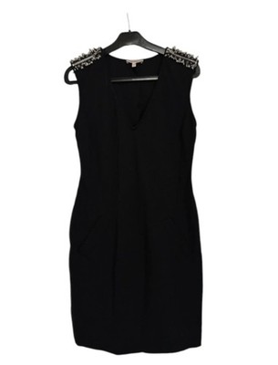Juicy Couture Black Dress S Mini Solid work Stretch Sheath Pockets