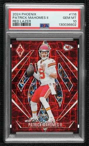 2024 Panini Phoenix Red Lazer 11/199 Patrick Mahomes II #116 PSA 10 GEM MT