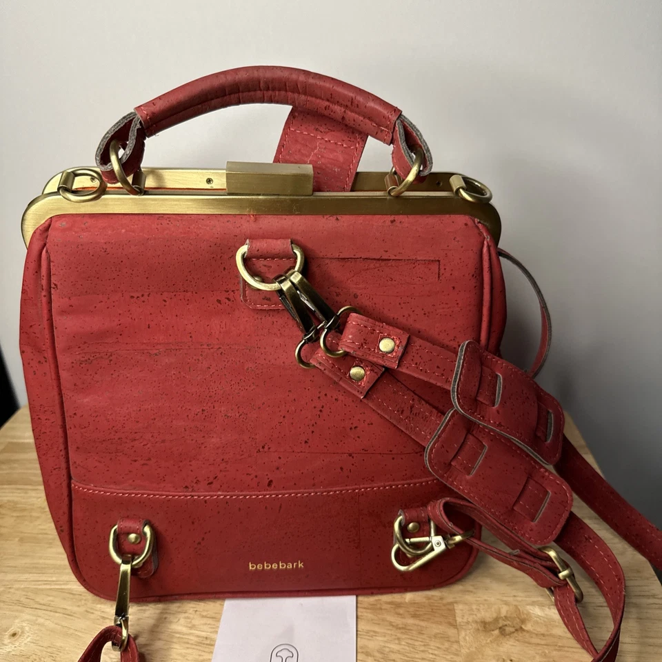 Laflore Paris Bebebark Black Cork - Convertible Crossbody Backpack Clutch - Image 2 of 4