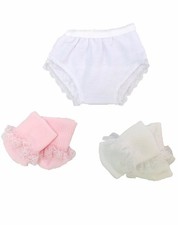Light Lavender Panties w/ White Pink Anklets fit 18" American Girl Size Doll