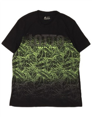 Lotto Herren Life's Graphic T-Shirt Oberteil Medium schwarz geblümt RO06