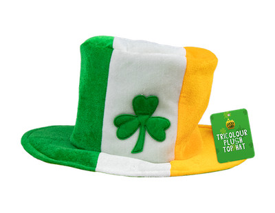 St Patrick's Day grün irisch dreifarbig Plüsch Zylinder Hut Party Kostüm Zubehör