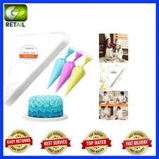 Versatile 12 Inch Cake Decorating Piping Bags - 50 Smooth Flow Disposable Bags