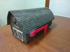 VTG HUGE BARN FARM HOUSE MAILBOX DOUBLE SIZE 22”x11”11” HEAVY DUTY RESIN