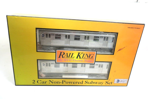 Juego adicional de metro de 2 vagones MTH RailKing 30-2163 MTA sin alimentación O New E New York | Zustand: New