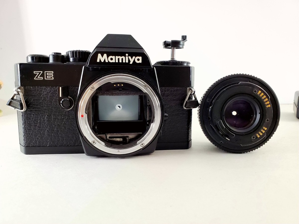 Mamiya Ze 35mm SLR Film Camera w/ 50mm f/2 Lens -Black -EUC