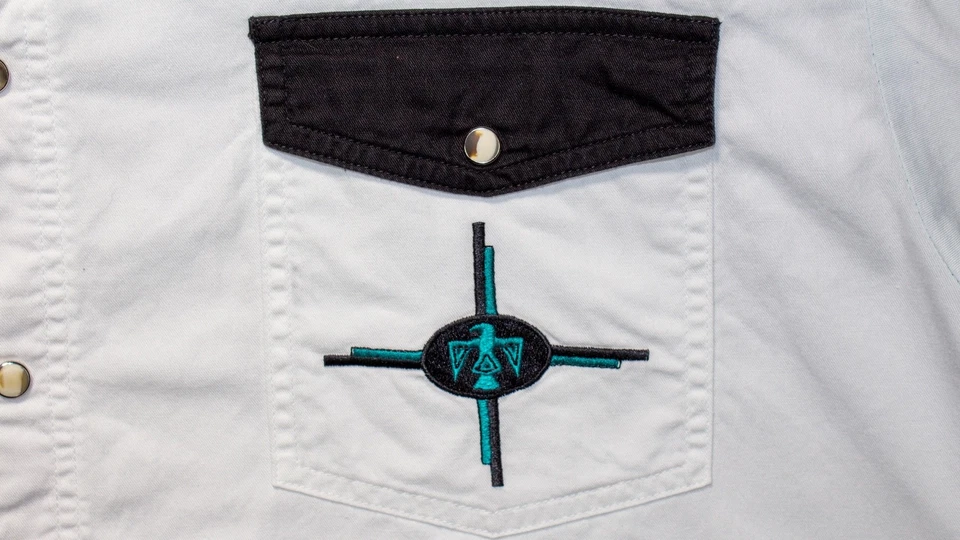 RARE Wrangler Brushpopper Pearl Snap Western Shirt XL Aztec Southwest - Image 4 of 4