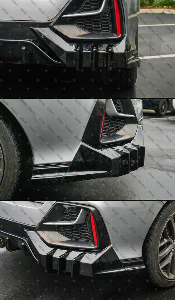 For 2017-2021 Civic Hatchback FK4 FK7 MU Style Rear Diffuser Corner ...