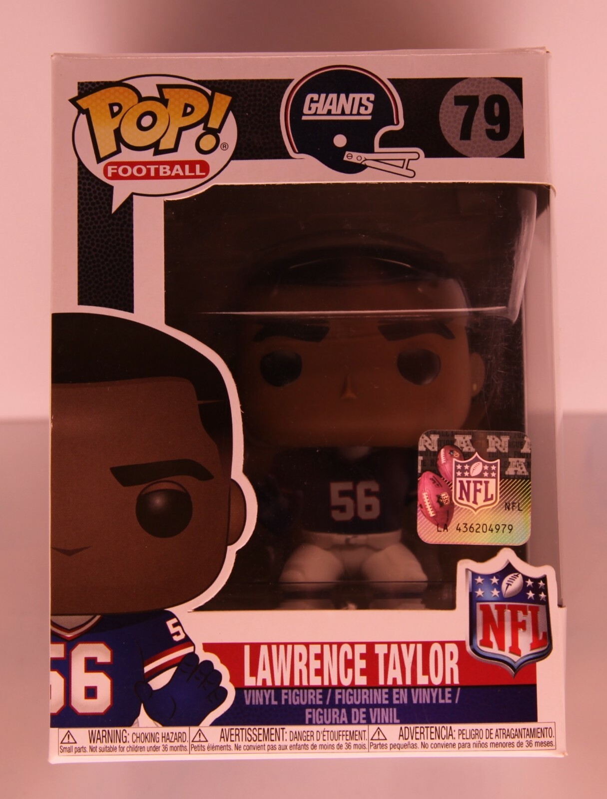 !! Funko Pop !! Lawrence Taylor !! Rare #79 !! Giant Blue 56 Jersey !!