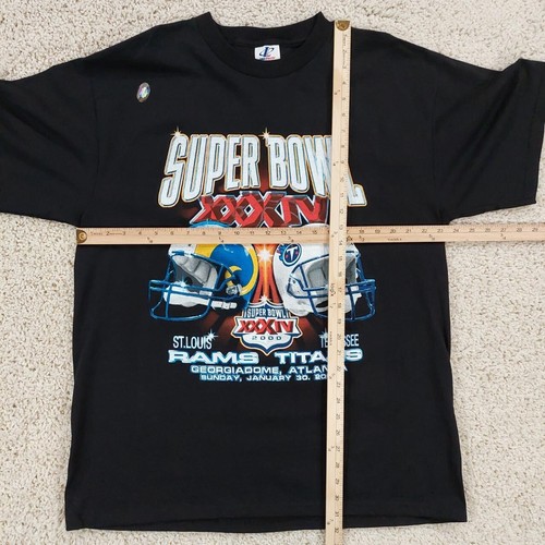 St Louis Rams Vs Tennessee Titans Super Bowl XXXIV 2000 T-Shirt XL Logo Athletic - Picture 4 of 5