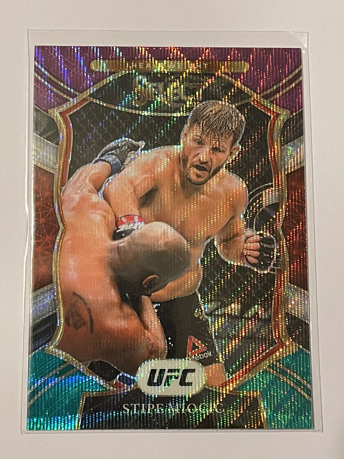 Stipe Miocic UFC 2021 Panini Select Concourse Tri Color Prizm SP Card #61