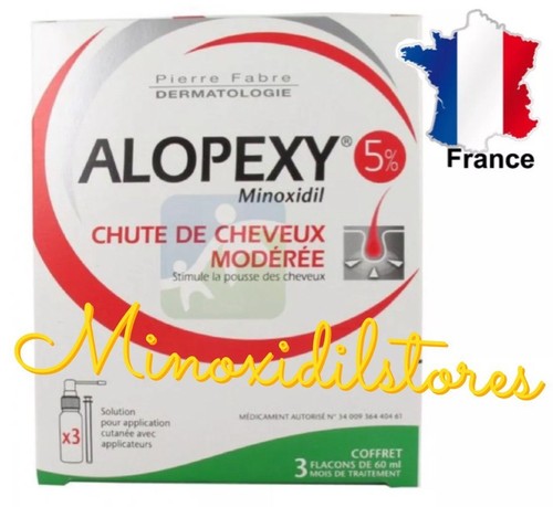 ALOPEXY 5 % Minoxidil Traitement Anti Chute Perte Repousse Cheveux 6 mois - Picture 1 of 2