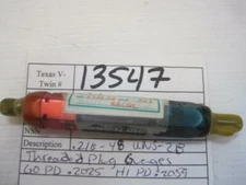 13547 GA Co. .216-48 UNS-2B Threaded Plug Gauge go .2025 no go .2059