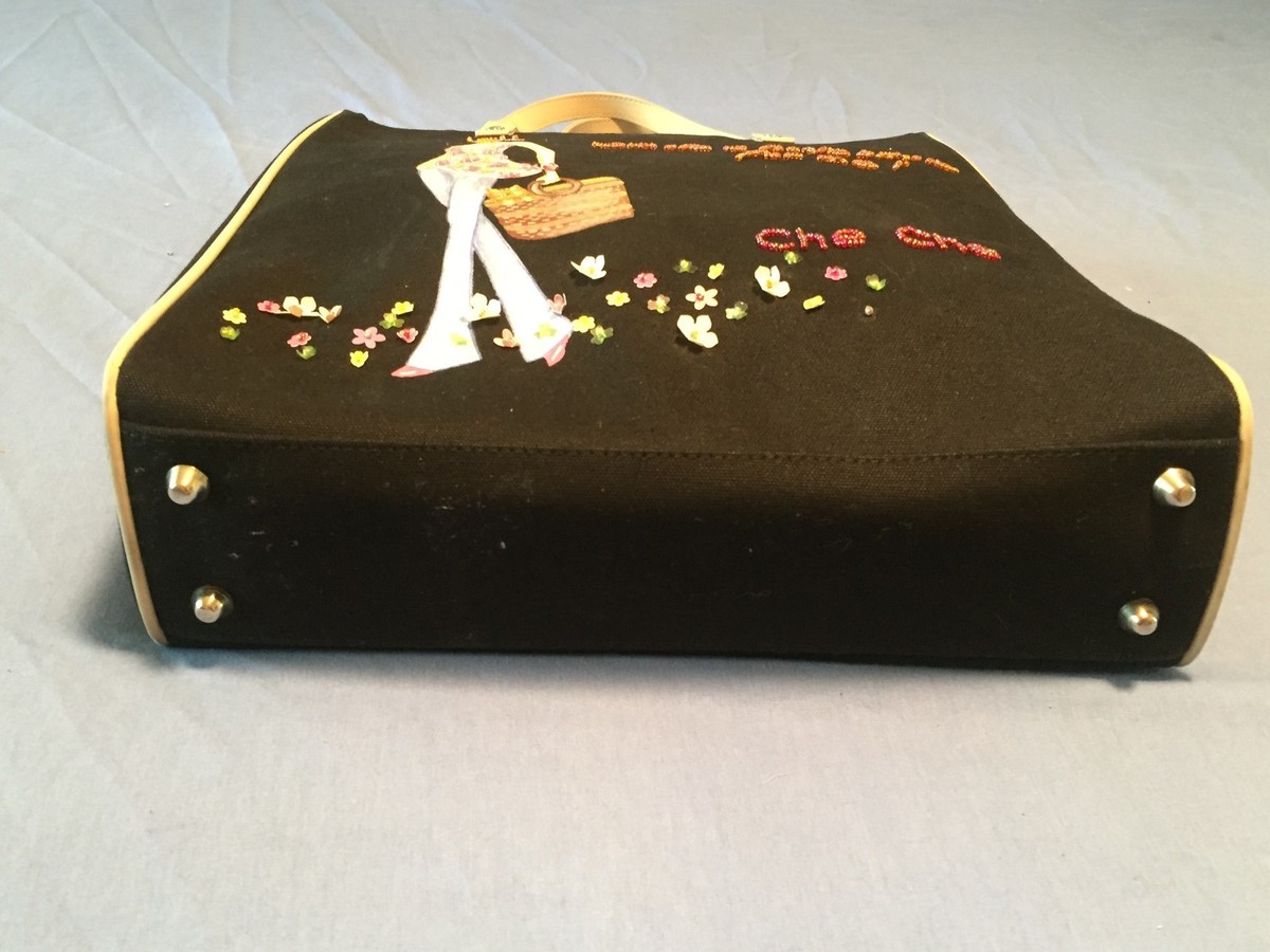 Che Che New York Hand-Painted Black Handbag/Purse Beaded | eBay Che Che New York Hand-Painted Black Handbag/Purse Beaded | eBay