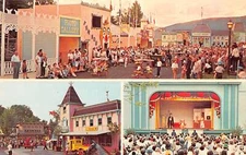 Lake George New York Gaslight Village, Multi-View Chrome Vintage Postcard U15088