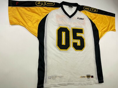 FUBU jersey, yellow, Fubu 05, vintage hip hop t-shirt 90s