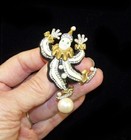 KJL KENNETH J. LANE Enamel Jeweled Balancing Clown Pin — photo 5