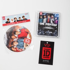 Lot One Direction 1D Up All Night - The Live Tour DVD USED! 1D Jumbo Button NEW!
