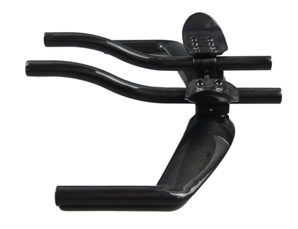 Manillar de bicicleta de carretera de fibra de carbono UD contrarreloj triatlón barra de descanso 31,8 mm brillante Foto 2 de 4