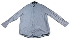 Michael Kors Button Down Shirt Mens size XXL Blue Micro Checks Tailored Fit