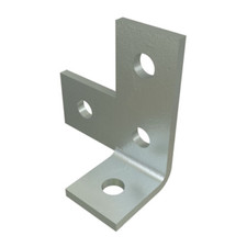 Unistrut P1034-EG, 3-1/2" x 2" x 3-1/2", Steel, 4-Hole Tee, 90D Strut Angle, 1pc