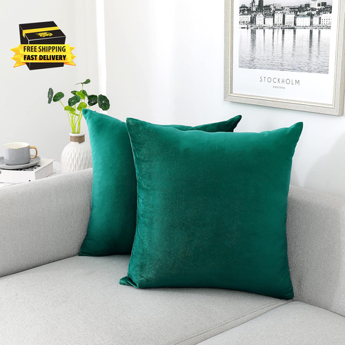 Decorative Throw Pillow Covers Velvet Soft for Couch Sofa Bedroom Living Room Ou