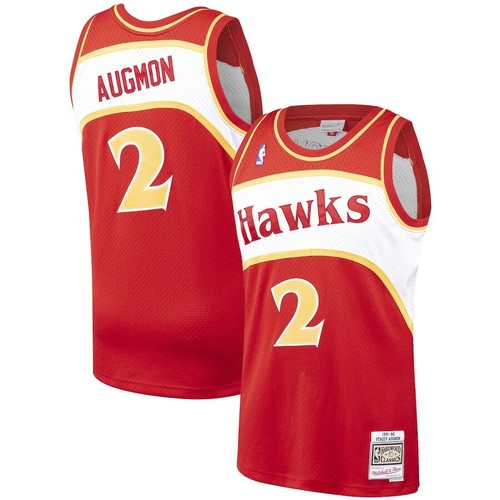 Atlanta Hawks Stacey Augmon #2 Mitchell & Ness Red 1991/92 NBA Swingman Jersey - 第 1/3 張圖片