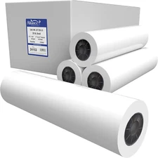 Wide Format Paper 24" X 150' CAD Bond Rolls (20Lb | 4 Rolls, 24 in X 150 FT | 3"