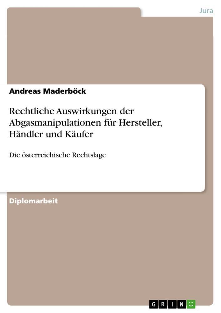 Thumbnail - Andreas Maderböck | Rechtliche Auswirkungen Der Abgasmanipulationen