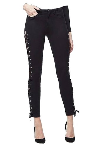 Good American Black Lace Up Jeans Good 