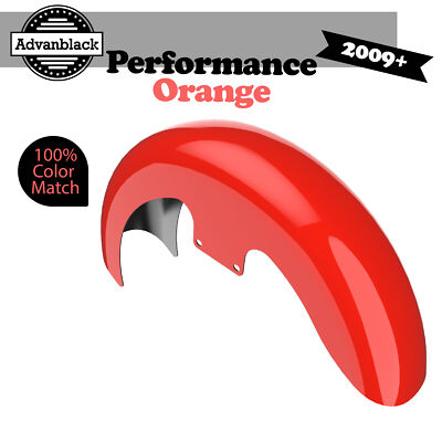 Performance Orange 19'' Reveal Wrapper Hugger Front Fender Fit 09+ Harley Touring