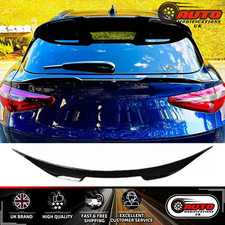 Alfa Romeo Stelvio Heck Mitte Flügel Kofferraum Spoiler Lippe Body Kit Glanz Schwarz 2017+