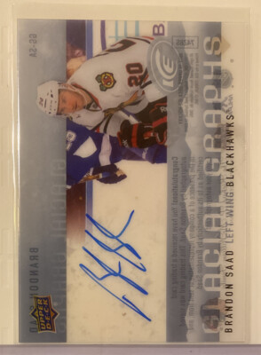 2014-15 Upper Deck Ice Glacial Graphs #GG-SA Brandon Saad AUTO